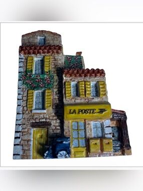 Miniature La Poste Yellow Ceramic Gault French Province Post Office